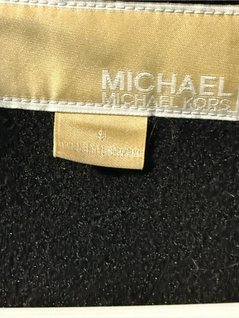Michael Kors Black Double-Breasted Peacoat